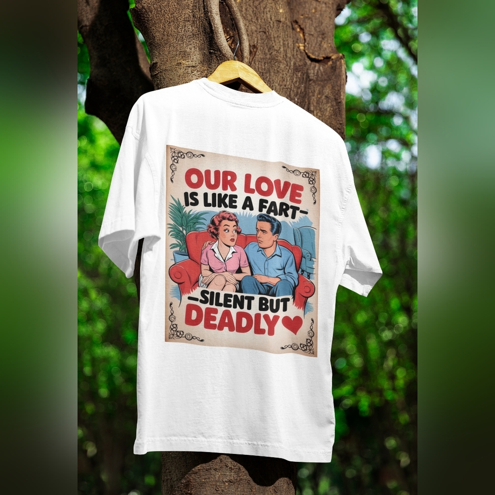 Graphic White T-Shirt Silent But Deadly